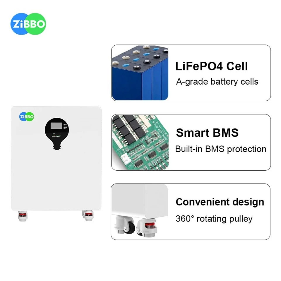 Built-in Battery Management System Lifepo4 48v Lithium-ion Battery 200Ah 10kwh